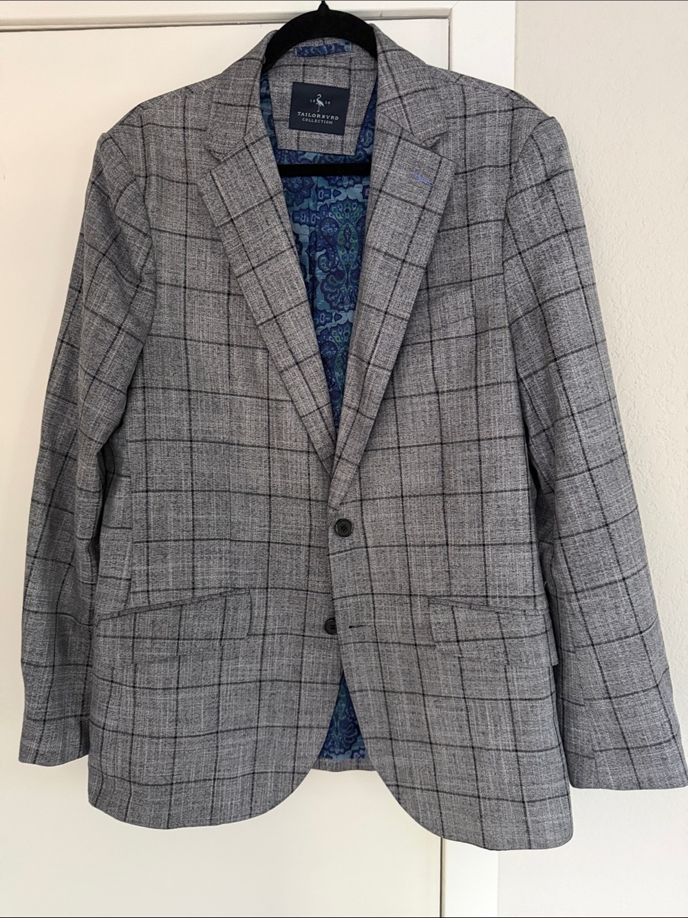Tailorbyrd Gray Windowpane Sport Coat - Classic Men's Blazer